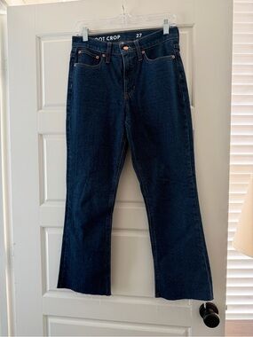 J. Crew 9” Billie Demi boot Crop raw hem Jeans - size 27